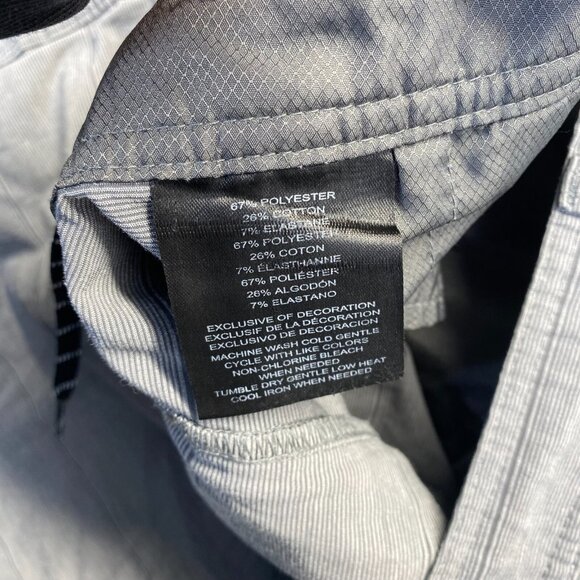 Hang Ten Chino Shorts Mens Size 34 Gray Striped Pockets,Golf,Beach Activewear - Picture 10 of 13